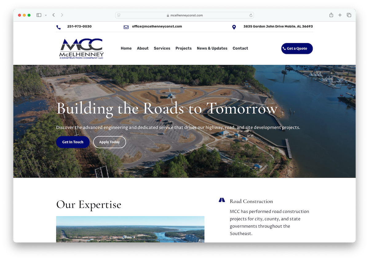 mcelhenney construction home page